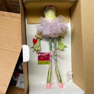 ⭐️ Krinkles by Patience Brewster large animal ornament - ballerina frog